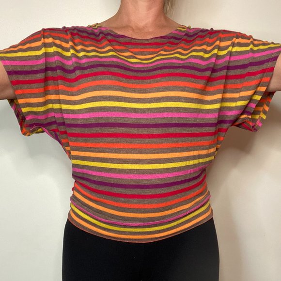 T-shirt, blouse, loose fitting, coloured stripes - Picture 2 of 4